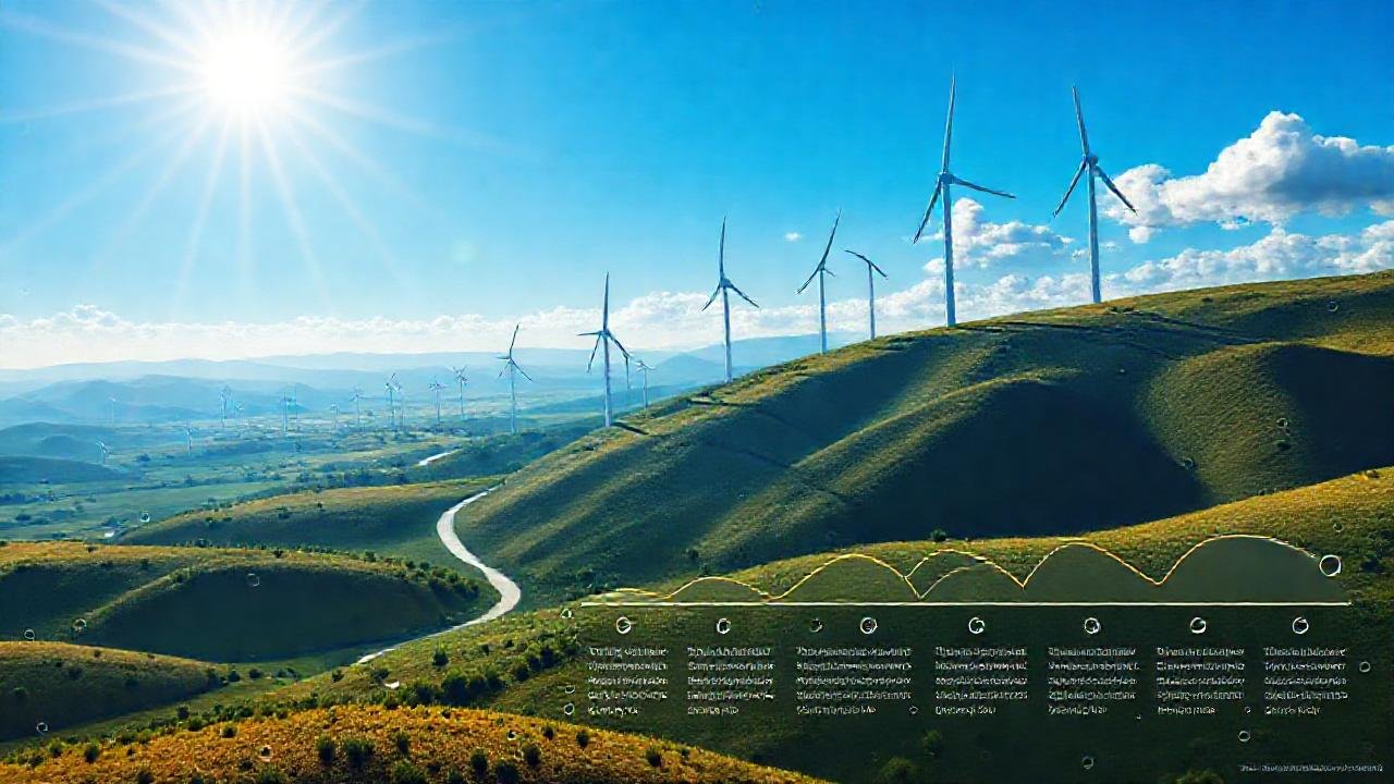 Turbina eólica: diseño moderno y vibrante