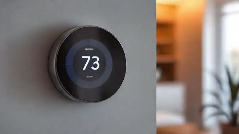 Termostato inteligente, diseño moderno y energía verde