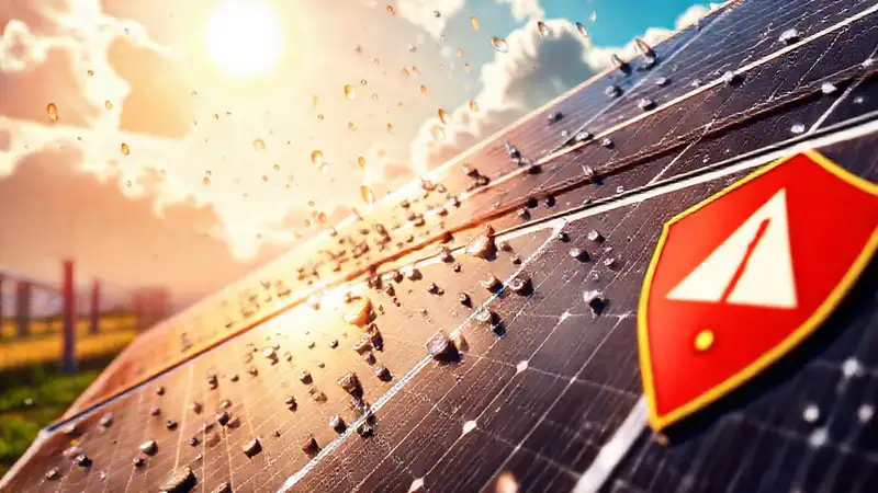 Paneles solares dañados
