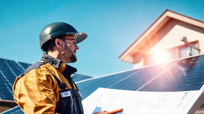 Paneles solares optimizan una casa moderna
