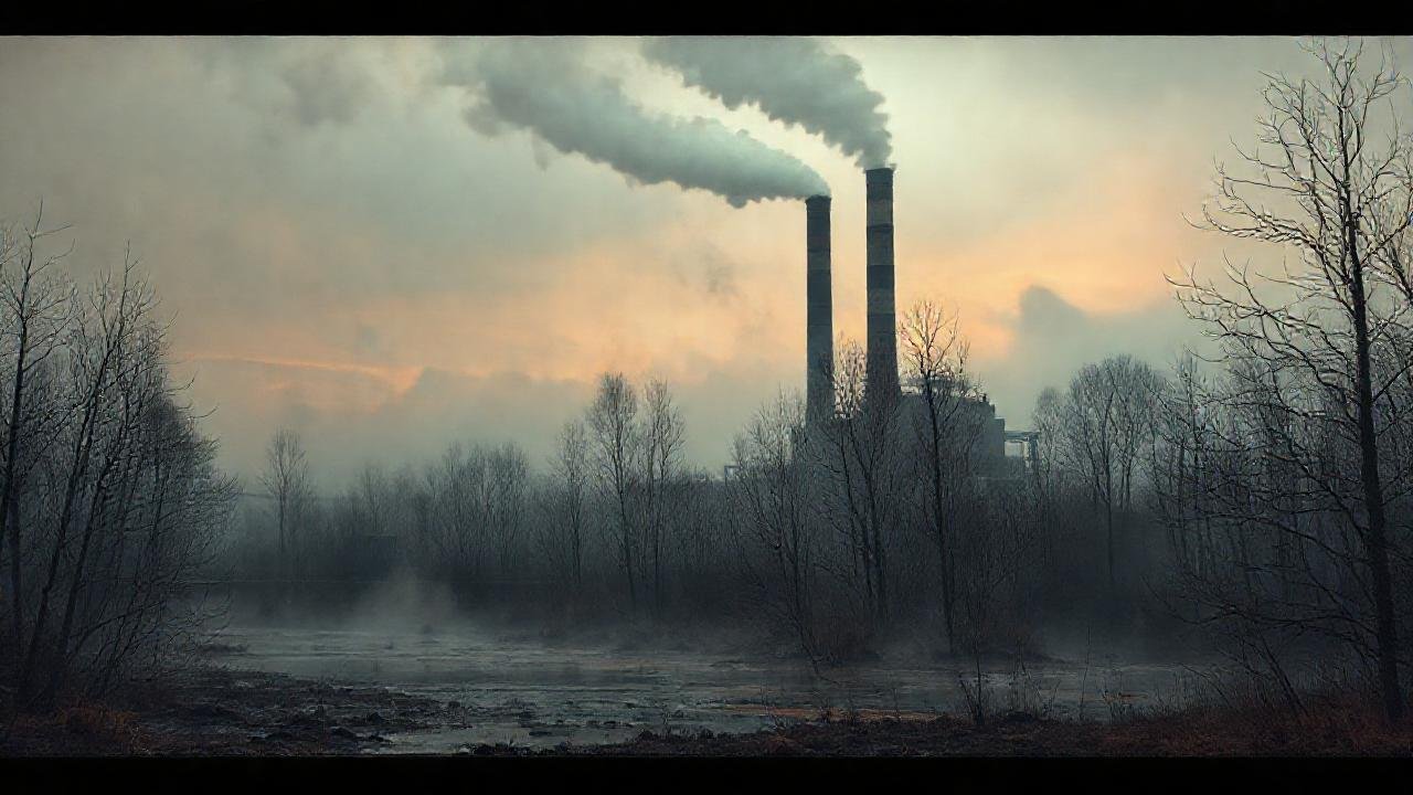 Un paisaje industrial tóxico y desolado