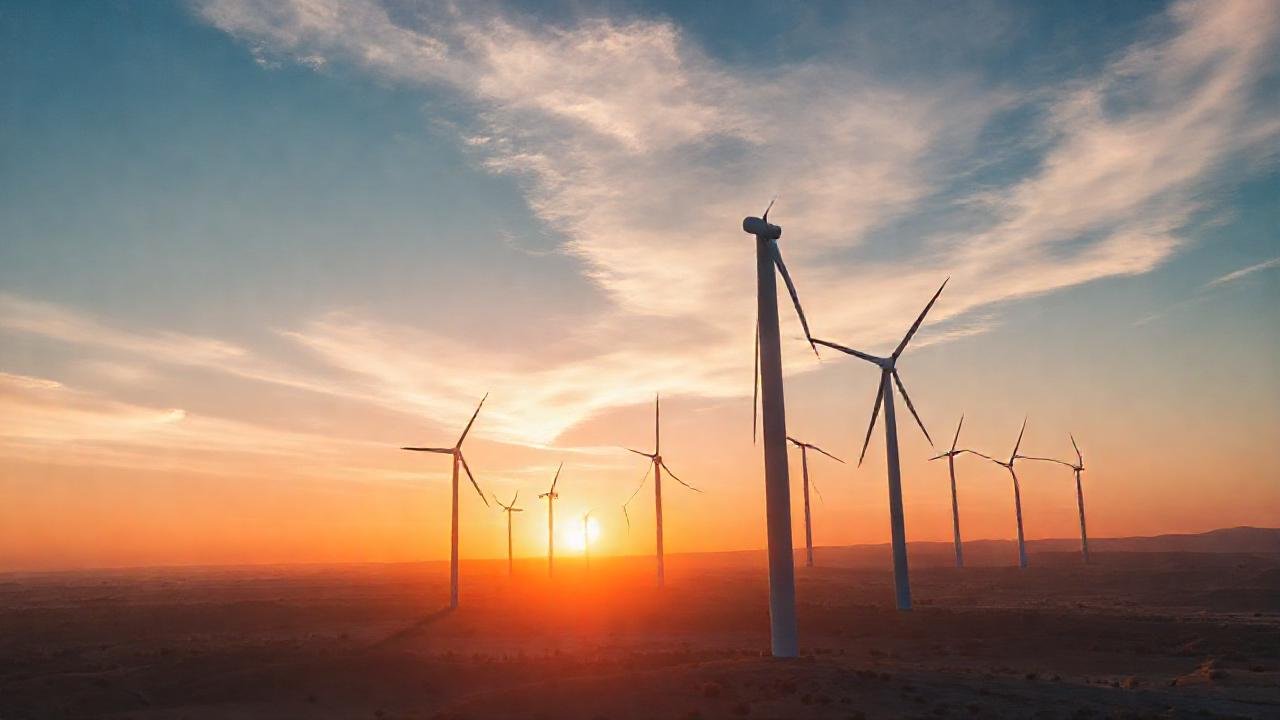 Turbinas eólicas modernas generan energía renovable
