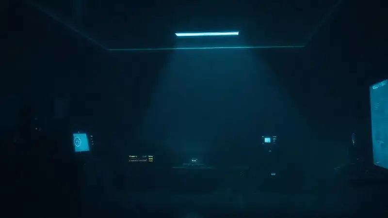 Arte digital minimalista emite una luz tenue