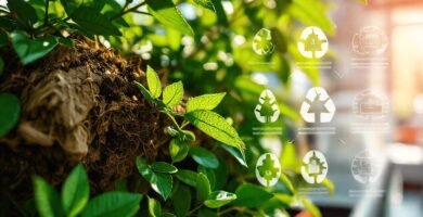 Materiales sostenibles en entorno tranquilo