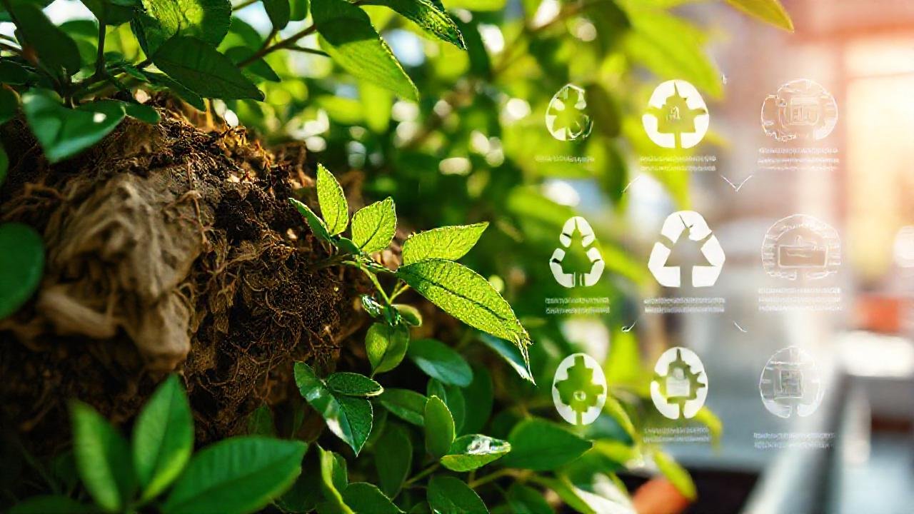 Materiales sostenibles en entorno tranquilo