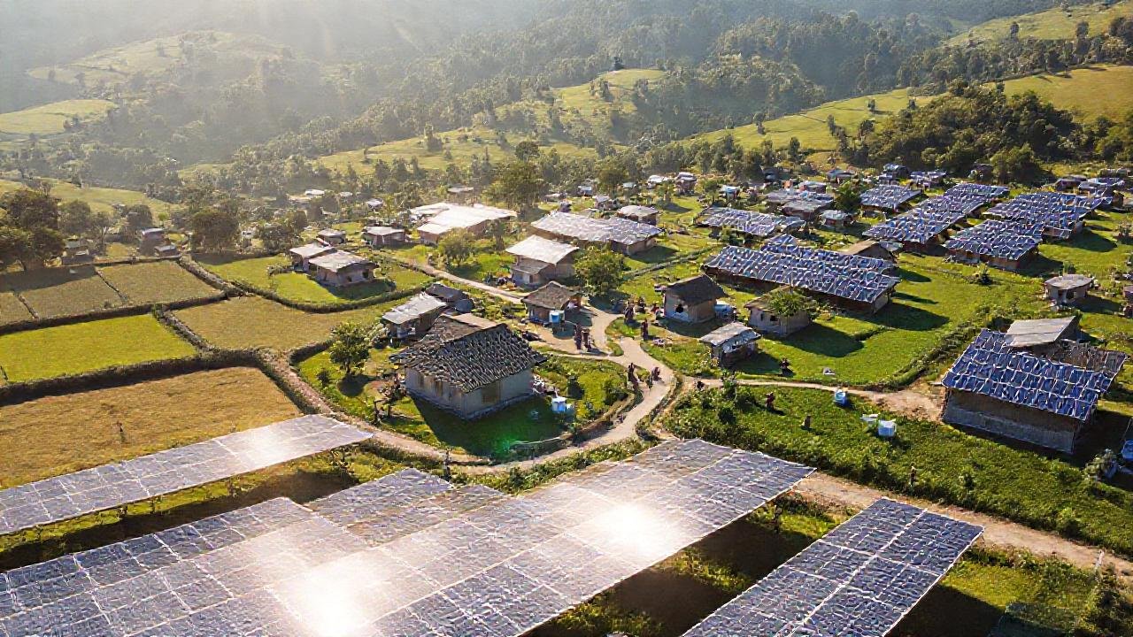 Pueblo rural: energía sostenible y esperanza