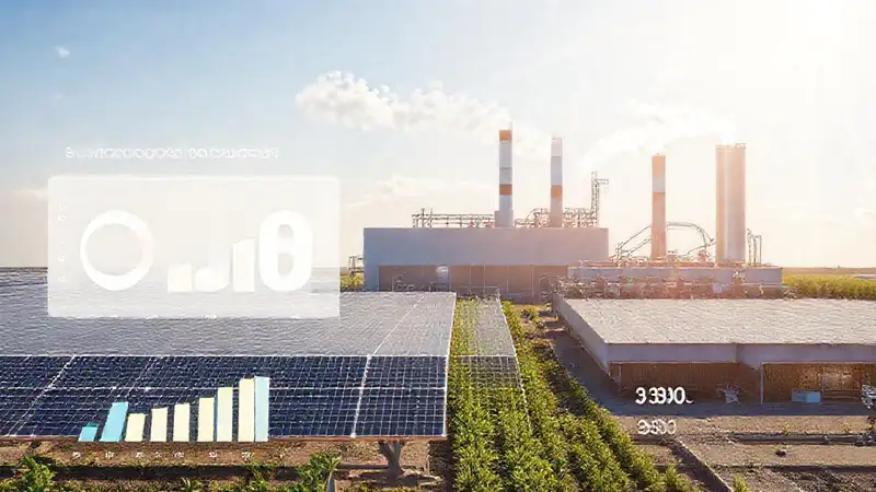 Energía renovable: fábrica moderna y eficiente