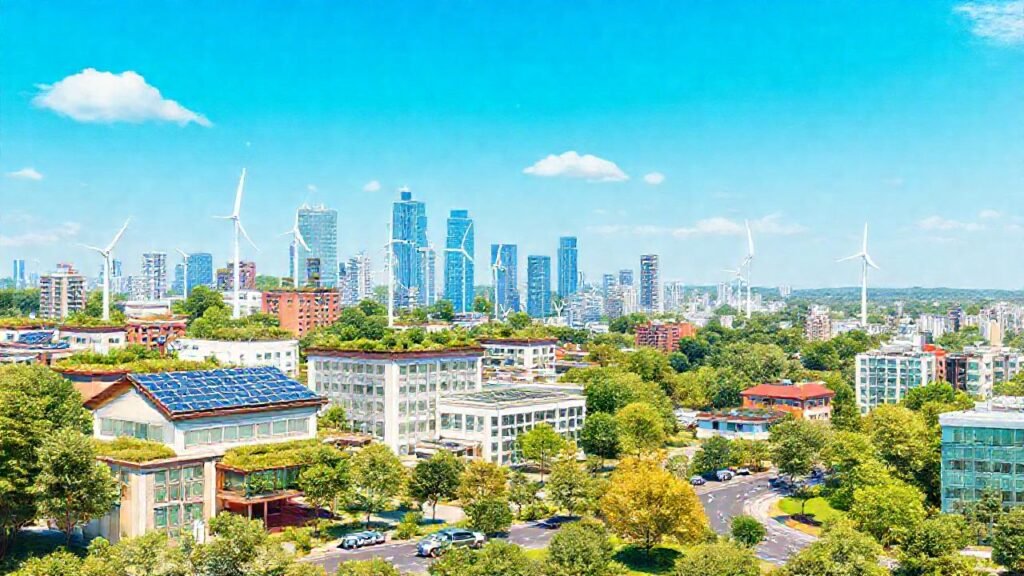 Una ciudad sostenible irradia vida limpia