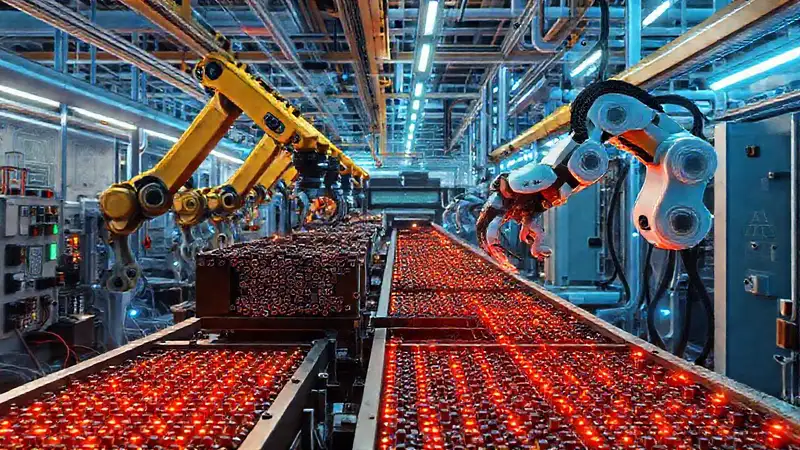 Robots reciclan baterías en un diseño futurista
