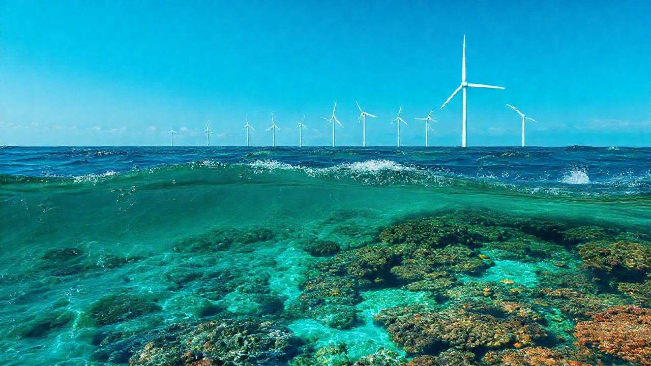 Tecnología marina sostenible en armonía visual