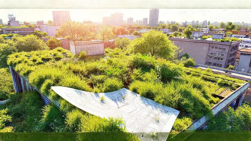 Techo verde: diseño arquitectónico sostenible y vibrante