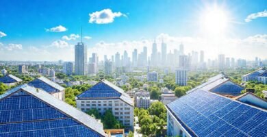 Un futuro urbano limpio con energía solar