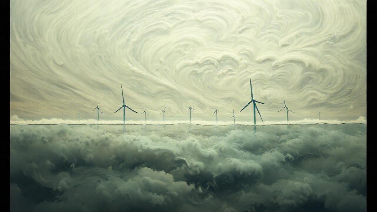 Turbinas eólicas visualizan el clima abstracto