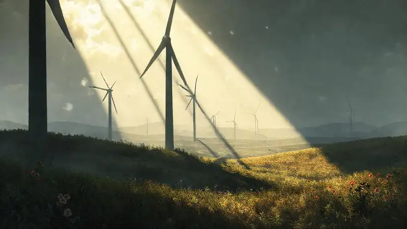 Un paisaje sombrío y perturbado se ilustra