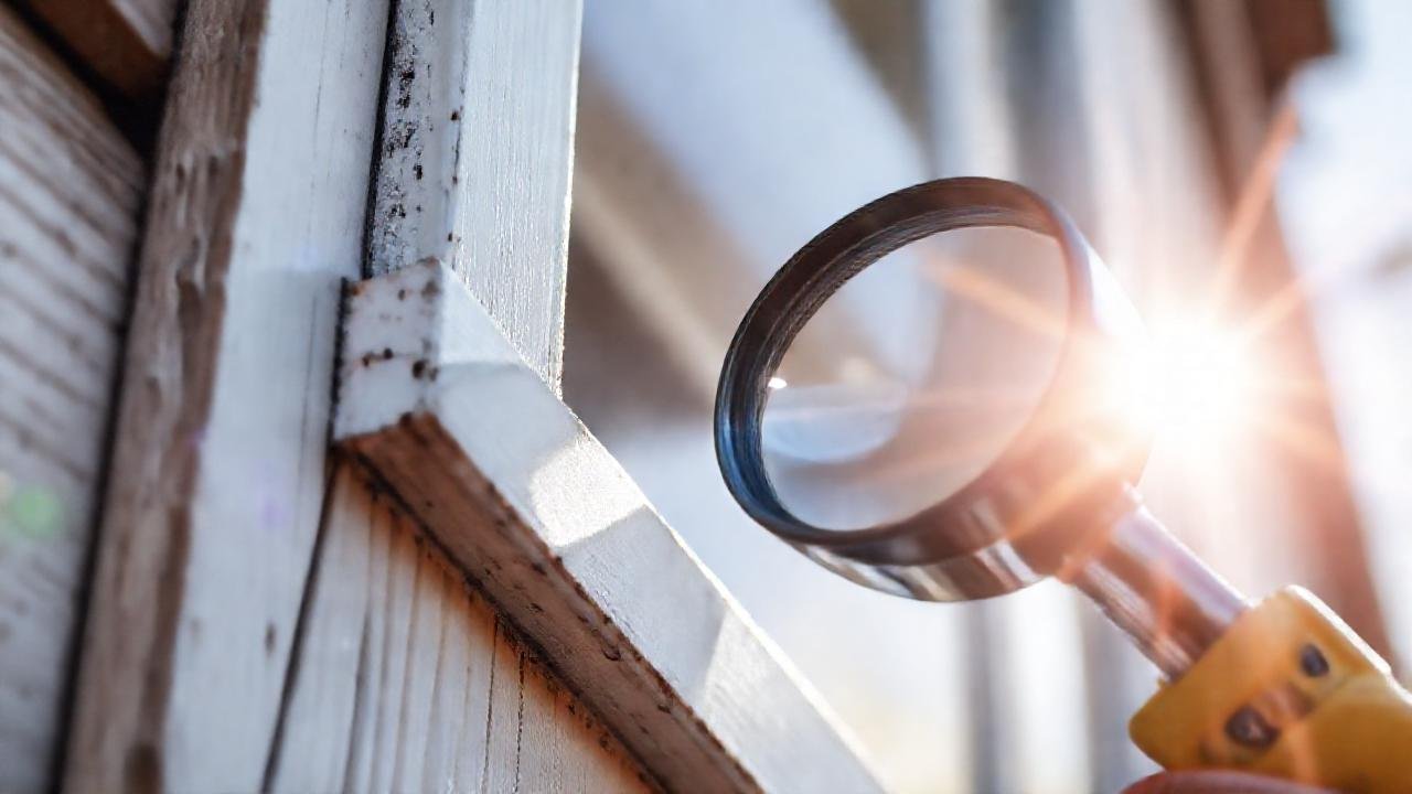Marco de madera, inspección profesional y cuidada