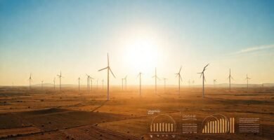 Turbinas eólicas generan energía limpia y brillante