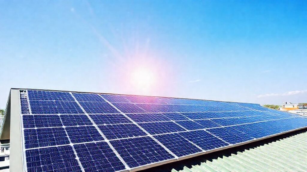 Paneles solares crean arquitectura sostenible y colorida