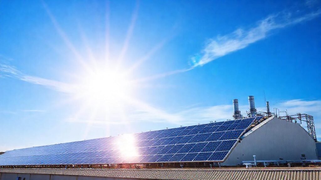 Paneles solares industriales impulsan energía limpia