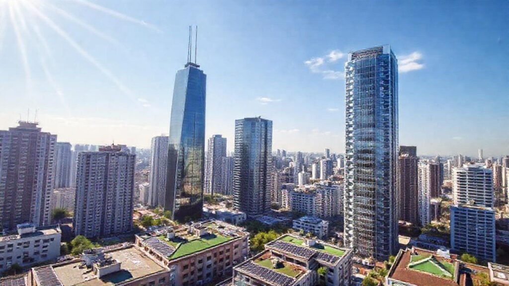 Una ciudad moderna usa energía limpia