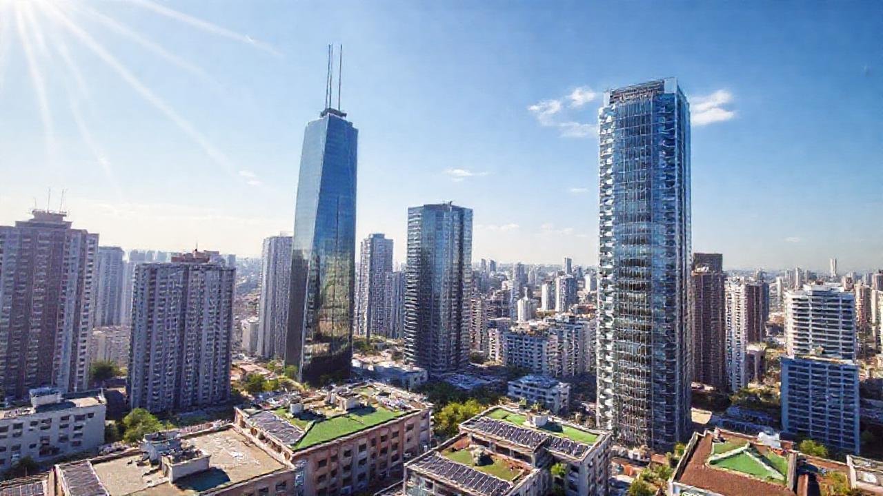 Una ciudad moderna usa energía limpia