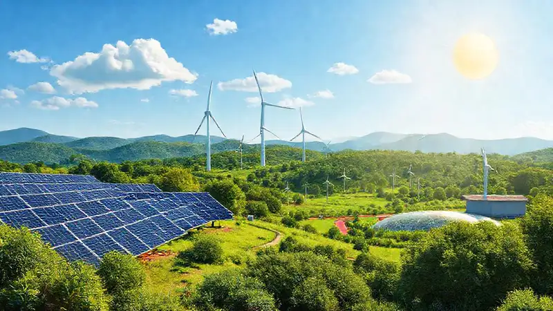 Energía limpia construye un futuro brillante