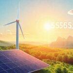 Turbina futurista: energía limpia y optimista