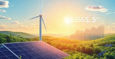 Turbina futurista: energía limpia y optimista