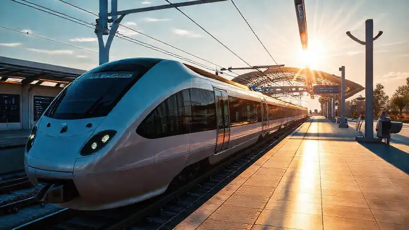 Un tren eléctrico ilumina un futuro limpio