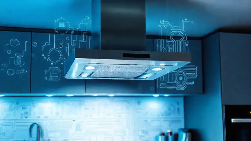 Cocina moderna, eficiente y tecnológicamente avanzada