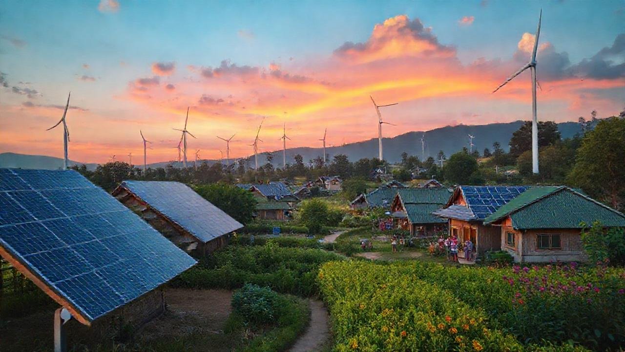 Una comunidad rural prospera con energías verdes