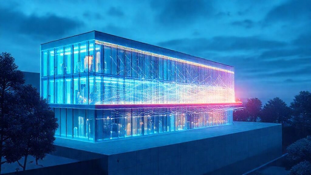 Edificio sostenible optimiza energía visualmente