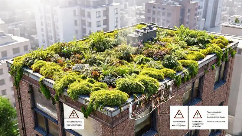 Techo verde presenta riesgos estructurales potenciales