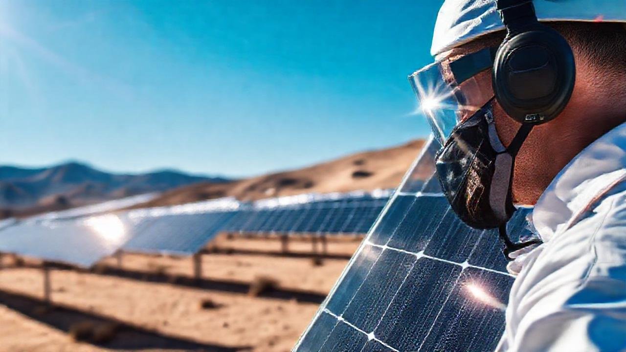 Paneles solares capturan energía del desierto