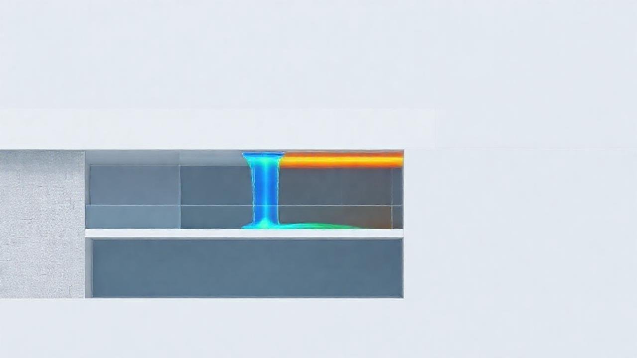 Fachada moderna simula flujo de calor