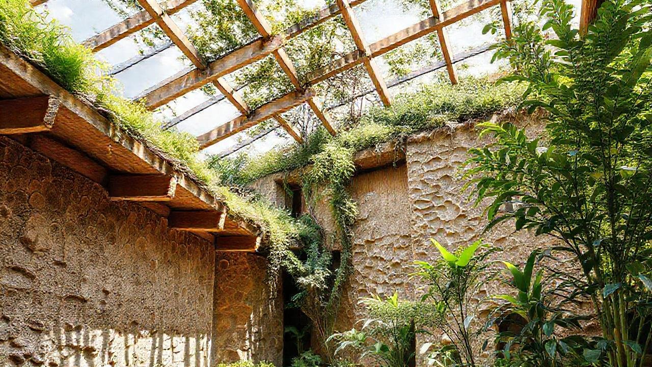 Edificio sostenible, diseño moderno y natural