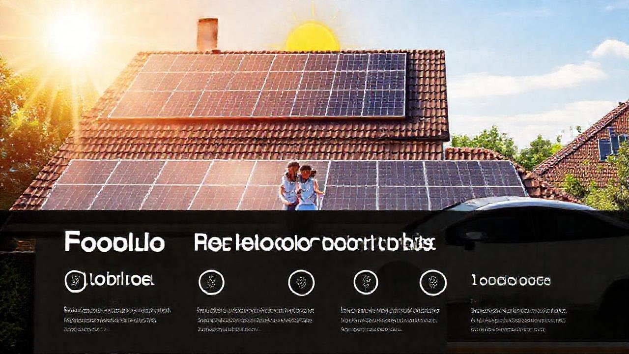 Energía solar: familia feliz y sostenible