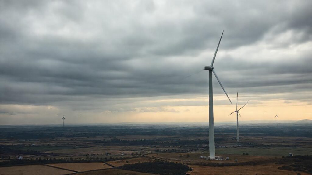 Turbina eólica: energía industrial y tensión