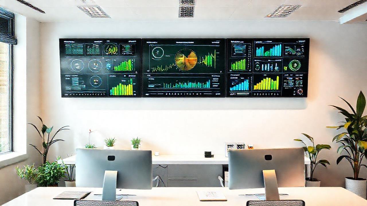 Oficina moderna impulsa eficiencia sostenible y brillante