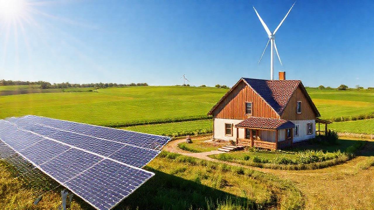 Tecnología sostenible ilumina un paisaje rural