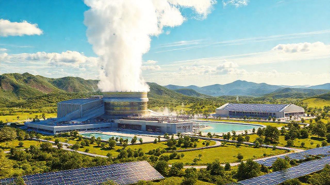 Planta geotérmica: energía limpia y futurista