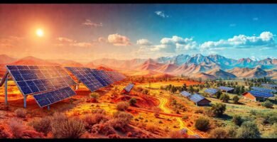 Paneles solares ilustran paisajes con eficiencia