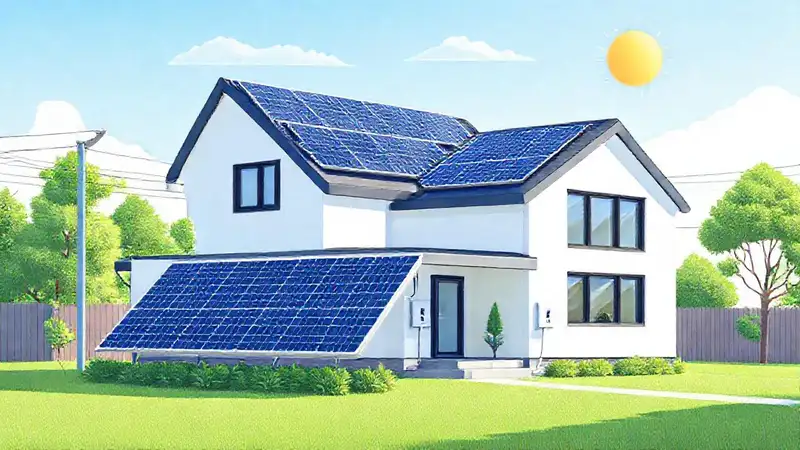Casa moderna y energía solar