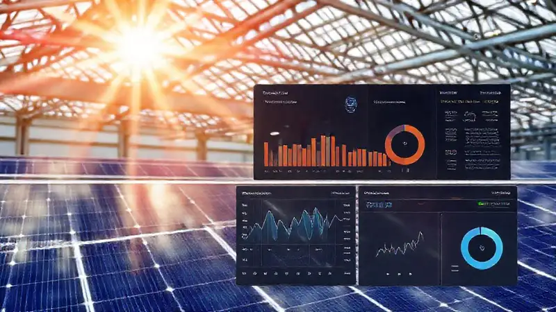 Un mercado moderno visualiza energía solar