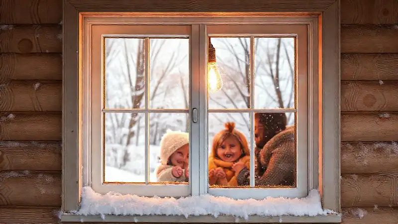 Una ventana cálida ofrece refugio invernal