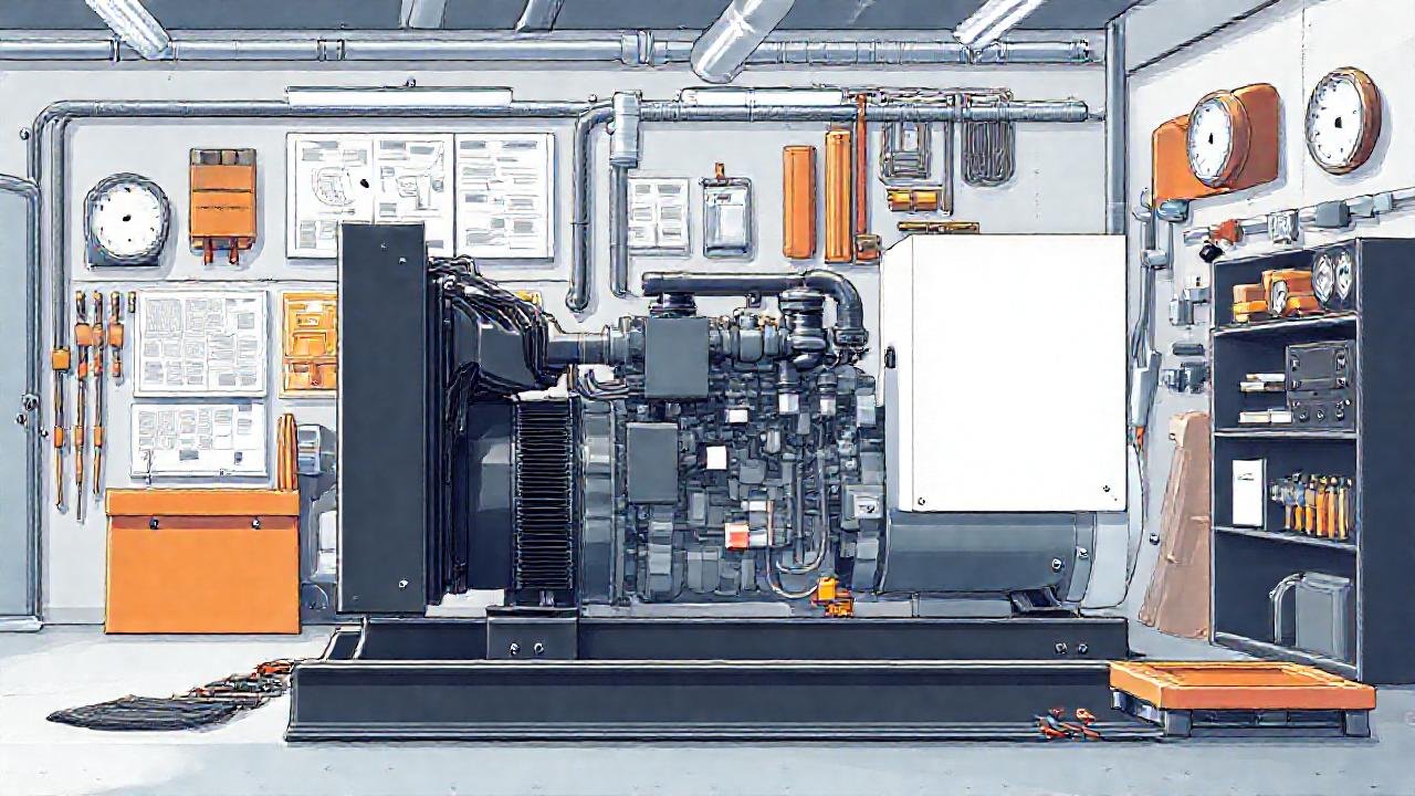 El técnico mantiene la microgrid industrial limpia