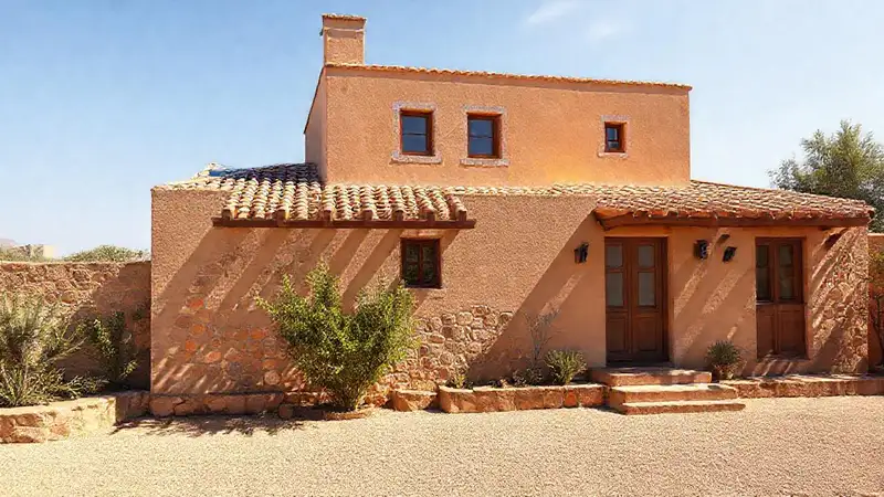 Una casa mediterránea aprovecha el sol y el calor