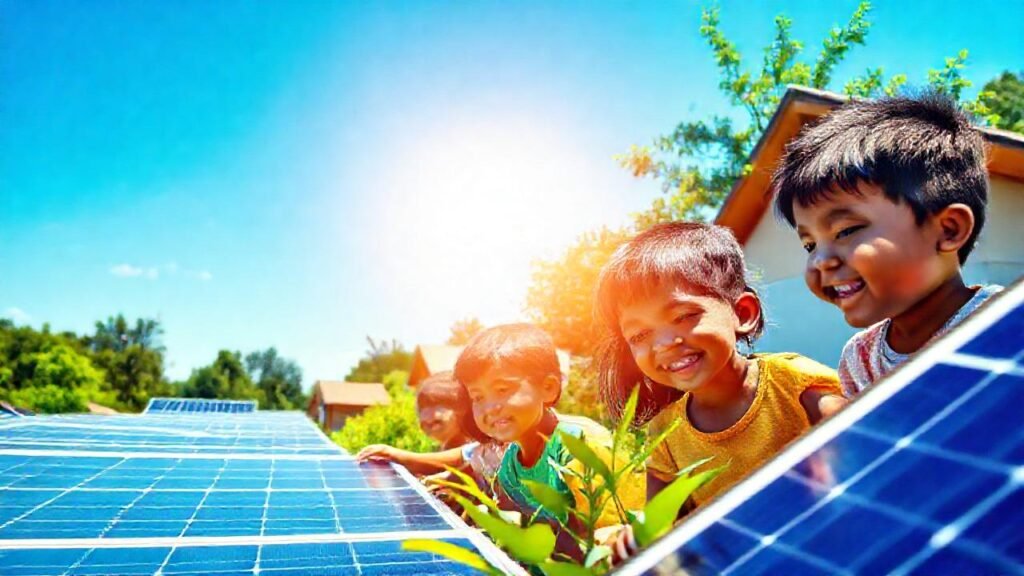 Un futuro sostenible brilla con energía solar