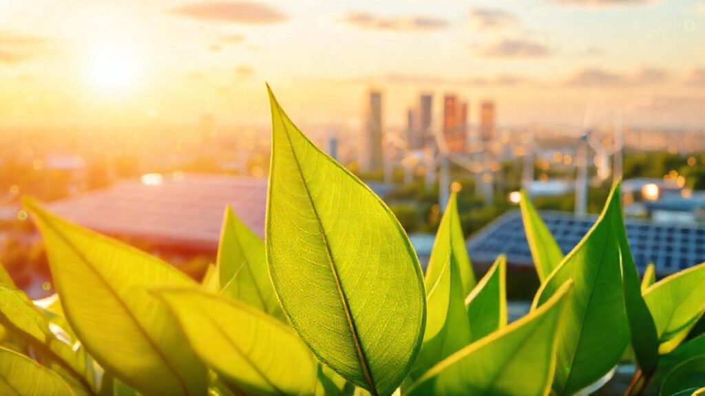 Una ciudad sostenible tiene un futuro brillante