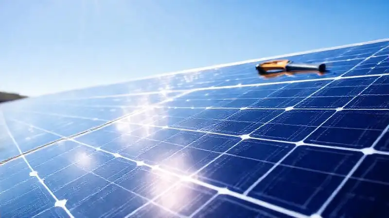 Paneles solares capturan energía solar brillantemente