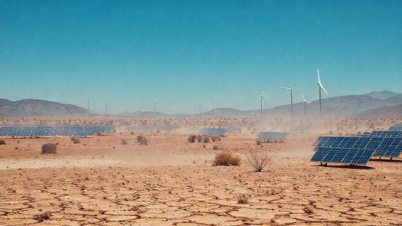 Un paisaje árido y silencioso se refleja